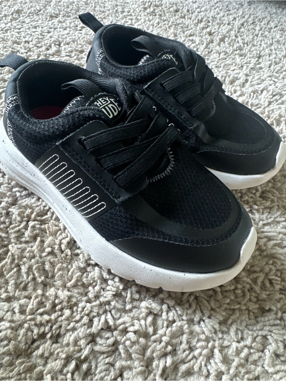 Kids Black Hey Dude Athletic Shoes